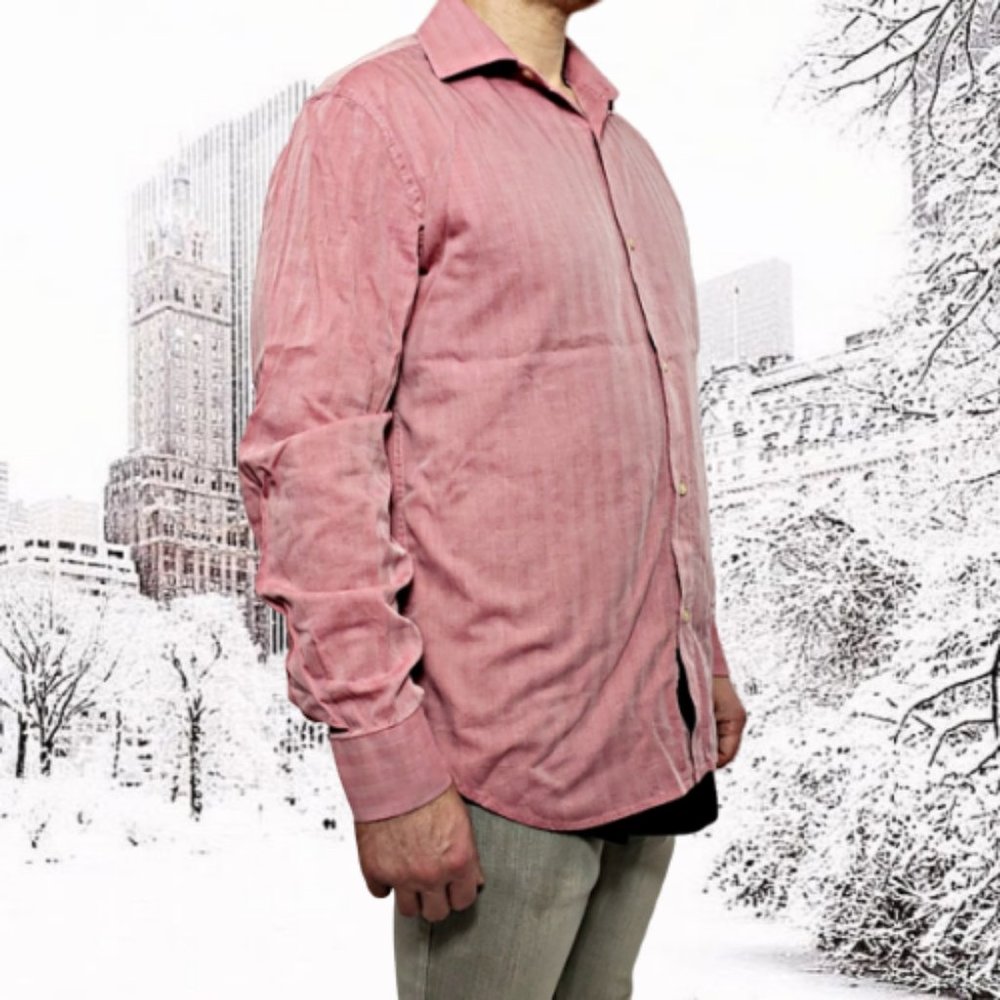 French Connection Salmon Pink Sheen M 44" Chest